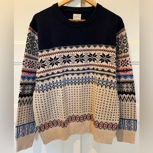 J.Crew Nordic Fair Isle lambswool crewneck sweater